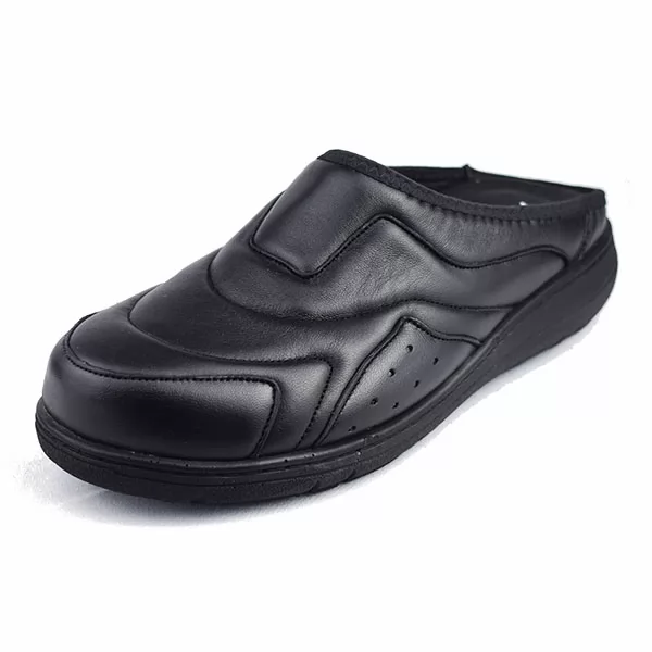 Sabot pour homme medicale R18 noir cuir ..........  sandale médicale femme confortable Maroc